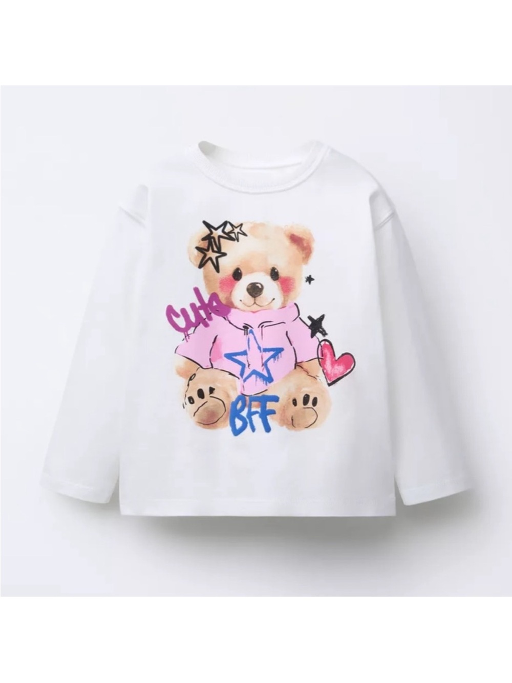 ZARA T-SHIRT WITH RAISED PRINT